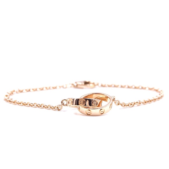Cartier Jewelry - 18k 750 Iconic Love Mini Ring Charm Chain Bracelet